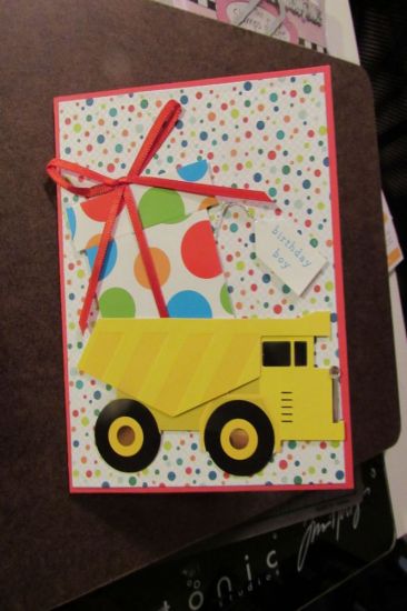 Little Boy Birthday Card
I added a dump truck sticker to this card but used other TSOL products to make it.
