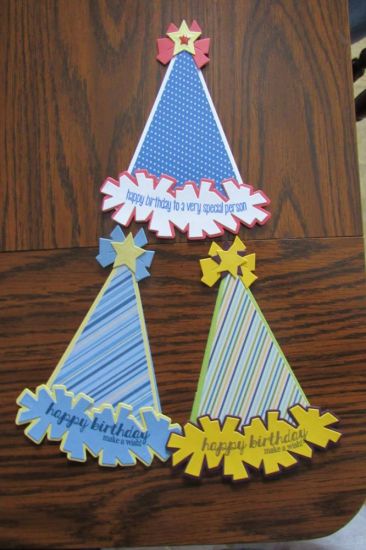 Cards for Cubs birthday hats
These are some of the cards I committed to make for Cardsforcubs.org this year.  This is an organization that sends handmade cards to fosterkids.  More to come.....
