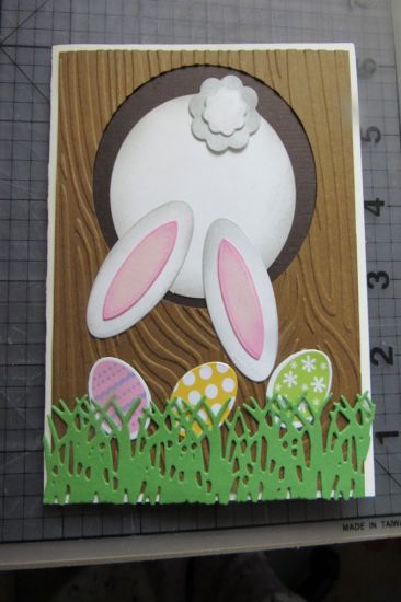Easter Bunny
I used the feet and tail from the bunny die with a circle punch to make the bunny in the tree.
