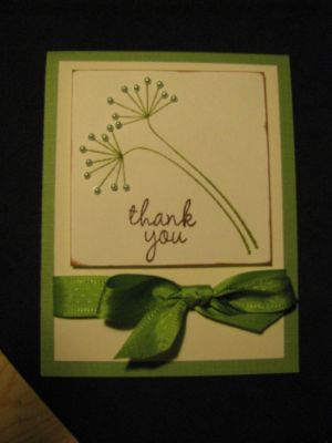 Thank you
Thank you card, using the Wish2Make stamp and the green ribbon from the April 2015 card kit.
