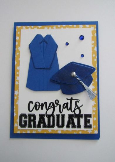 Graduation Card
I cut the cap with a die from graduation2celebrate and made the gown myself.  The sentiment was from HSN's Congrats Graduate.
