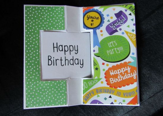 Make A Wish inside
Made for Cards for Cubs.  The paper on the right was actually part of a birthday card I got from some company; it was too good to waste!
