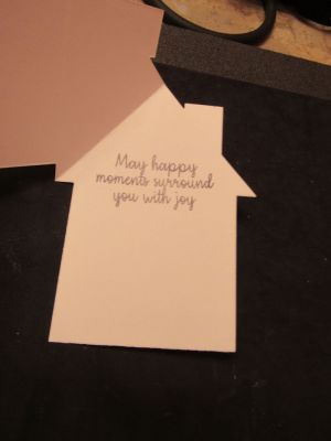I used a sentiment from Sayings4wreath for the inside of this card.
