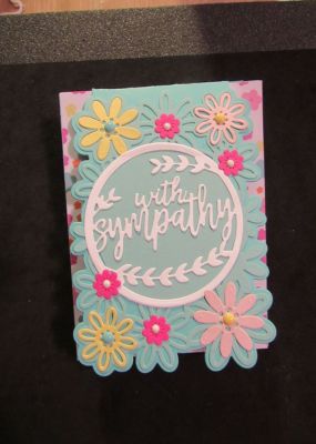 Sympathy Card-outside
This card was made using the Flowers & Circles Drop-in Card and various flowers and bling from TSOL.  The inside sentiment was from sympathy2stamp.
