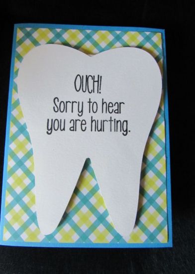 Alex's wisdom tooth card
Everything except the big tooth is made from TSOL products.  I cut out the tooth on my Cricut.
