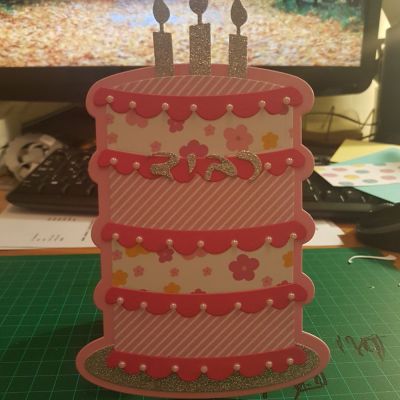 A birthday  card. Loved making it. 
