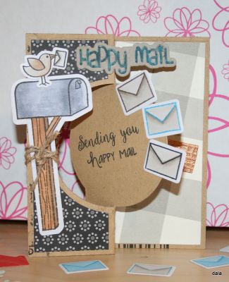 sending you happy mail
card base from recycled envelope
