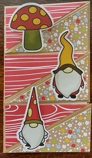 Card Front
This is a triple easel card
Keywords: easel gnomes