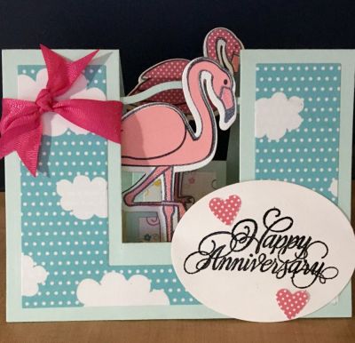 Flamingo Anniversary card
Flamingo Anniversary step up csrd
