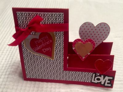 Heart Stair step up card
Valentine step up card
