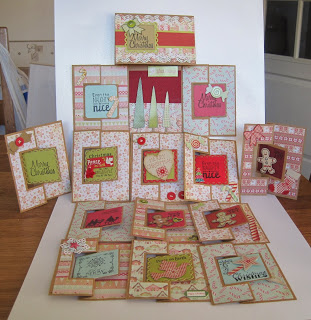 Christmas Selection
This year I actually managed to hand make all my Christmas Cards in less then two weeks. It is the first time since I started making cards 10 years ago that I will not be buying a single Christmas Card. This covers all the cards for my son's 30 Class mates, husbands collueges and family local and abroad, super wow and super affordable too. This photo was also publisehd in the PaperCraft inspirations Magazine in the UK, Issue 122 February 2014.
Keywords: Christmas, Flip-its, Published