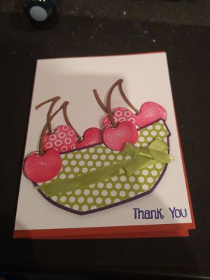 Cherries 2 stamp
Thank you card
