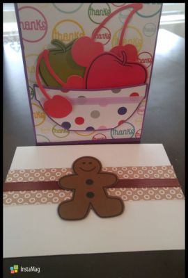 Snacks
My son's kindergarten teacher does a snack program (she provides the snacks so everyone has the same thing and she teaches the kids what the word is in french) this is the card I made her to give her a gift card to go towards the program
Keywords: Gingerbreadman, cherries, apples