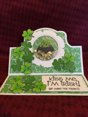 Shaker Card - Kiss Me I'm Irish 
Sizzix Royal Stand-ups Card Die
Shamrocks4us
Rectangle Dies
