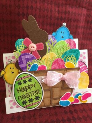 Easter Basket
Sizzix You Are So Kind Step-ups Card Die
Basket Die
Grass Die
Chocolatebunny2stamp
Eggs4easter
Eggs2hunt 
Thanks to everyone who has left comments on my cards. It truly inspires me!
Keywords: BasketDie chocolatebunny2stamp eggs4easter eggs2hunt