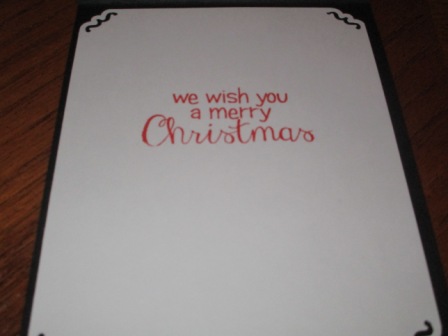 Simple Stamped Santa inside

