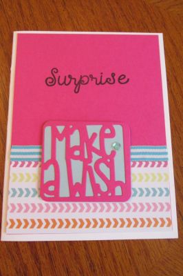 Surprise
Inside says Happy Birthday!
