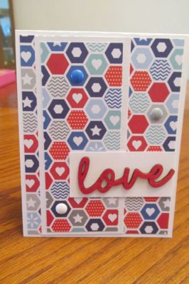 Love
Card made with March kit club papers and wooden love sticker
