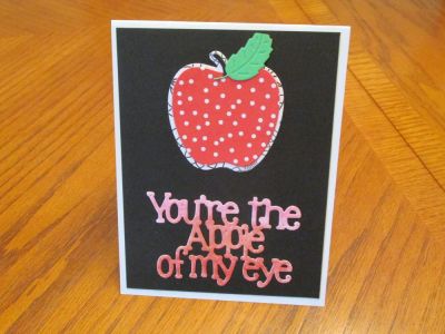 Apple of My Eye
Basic card with papers from July and April card kits
