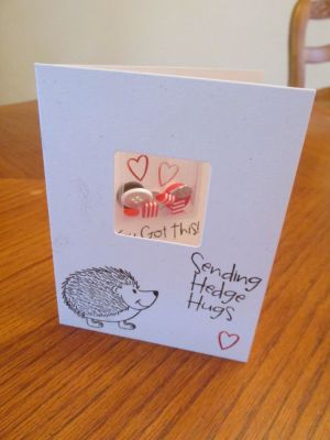 Hedge Hugs shaker card
