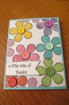 Flowers and Buttons 
Thank you card made with Flowers and Buttons
Keywords: flowerpower2fill