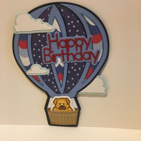 Happy Birthday Hot Air Balloon with pup
