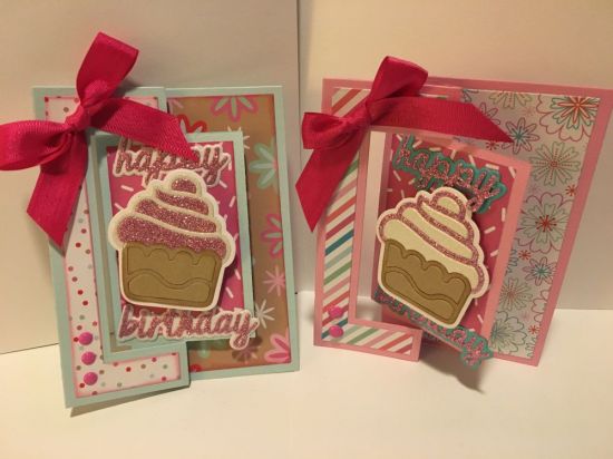 Rectangle Flip-its with cupcake die
