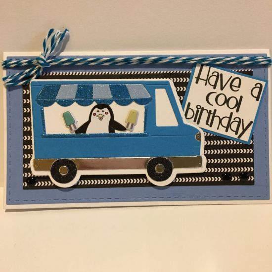 Cool Birthday Penguin &Truck
