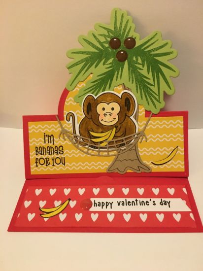 Monkey Pudgie Stand-up Valentine
