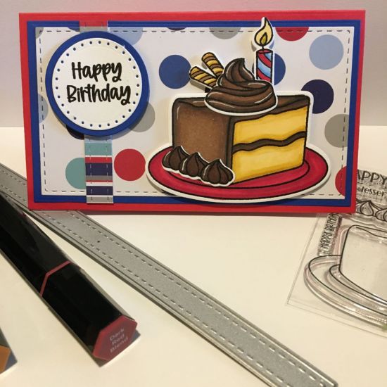 Masculine Cake card for birthday

