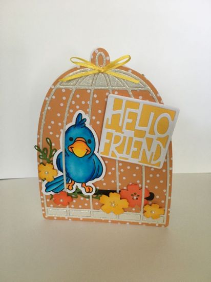 Orange Bird Cage Fold-it
