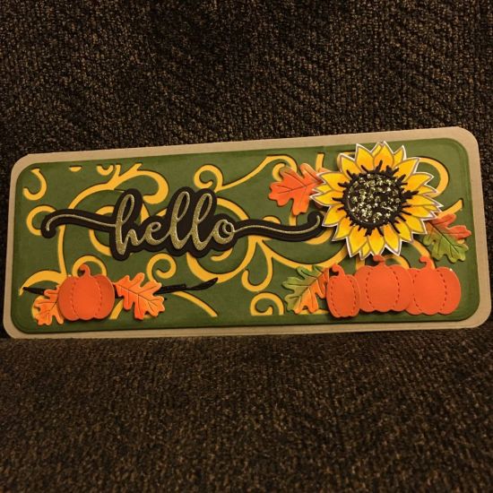 Hello Fall Slimline Card 
