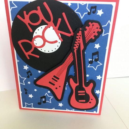 Guitar Birthday with Star Background POP Up
