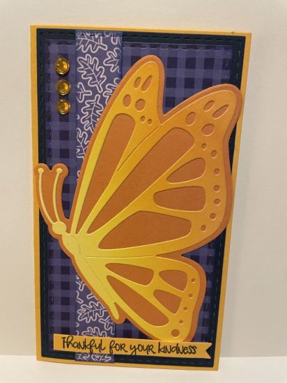 A-1 Side Butterfly on Mini Slimline card base
