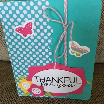 (Front of Thankful for You 3D Card)
