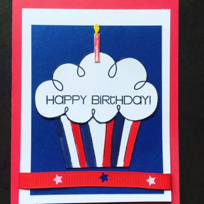 Happy Birthday America Card
Keywords: Cupcake 657576, Stephanie Bernard for Sizzix, 4th of July, Happy Birthday America