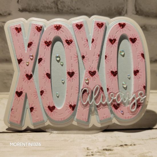 XOXO Fold It 
XOXO Fold It
with:  Heart Edge Die Card (always)
Keywords: XOXO Fold It