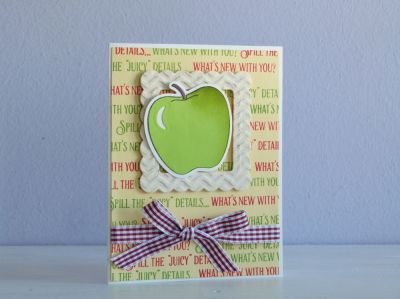 What's new with you? card
A2 card with window, apple and a bow.
Keywords: apple, apple card,
