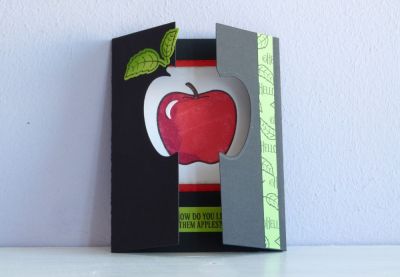 How do you like them apples? card
Half A2 card, with apple add inside.
Keywords: apple card, apple2stamp, sizzix