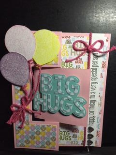 Birthday Big Hugs
Used April Kit, Square Framelits (559175), Balloon2cut stamp die set, July 2016 April kit - today is perfect day to celebrate you. 
Keywords: April 2018 and July 2016 kits