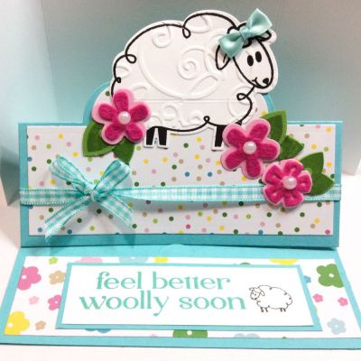 Feel Better Wooly Soon
Keywords: Playful standup card