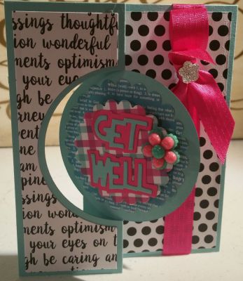 Large circle flip it get well soon card

