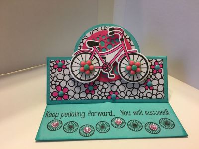 Keep pedaling stand up card
Licorice, Ocean and guava 
