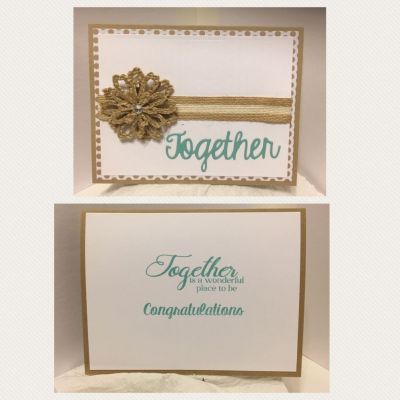 Shabby chic wedding shower card
Shabby chic card 

