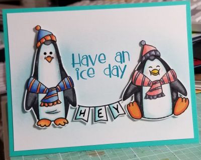 HEY
Clean and simple card using Copics and foam tape to raise the image
