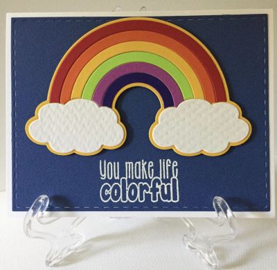 Rainbow 2 Stamp
Thank you card for my mother and sisters!
