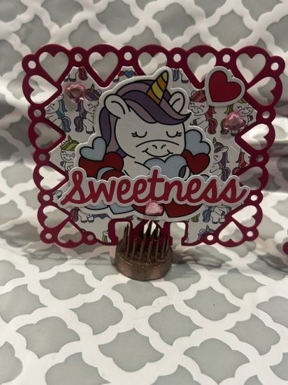 Sweetness
I used the cute unicorn from the pattern paper pad and stickers
