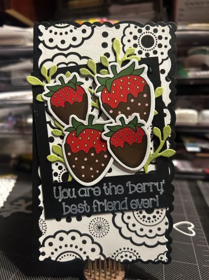 Strawberries 
Mini slimline card  live with strawberries 
