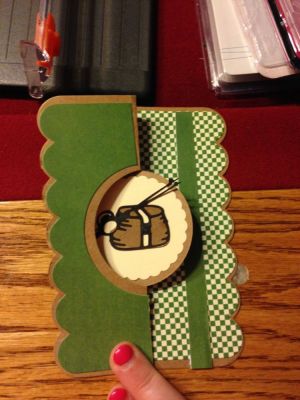  Gone fishing card
Keywords: Green, Plaid, fishing bag, Fishing rod, flip it