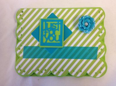  Just for you Drop in card 
Keywords: Green stripes, just for you, blue flower, drop in card, teal washy tape